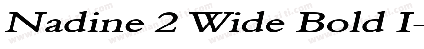 Nadine 2 Wide Bold I字体转换